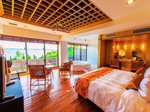 行政別墅, 非吸煙房, 面海 (3LDK, Terrace) | 高級寢具、客房內保險箱、書桌、遮光布/窗簾