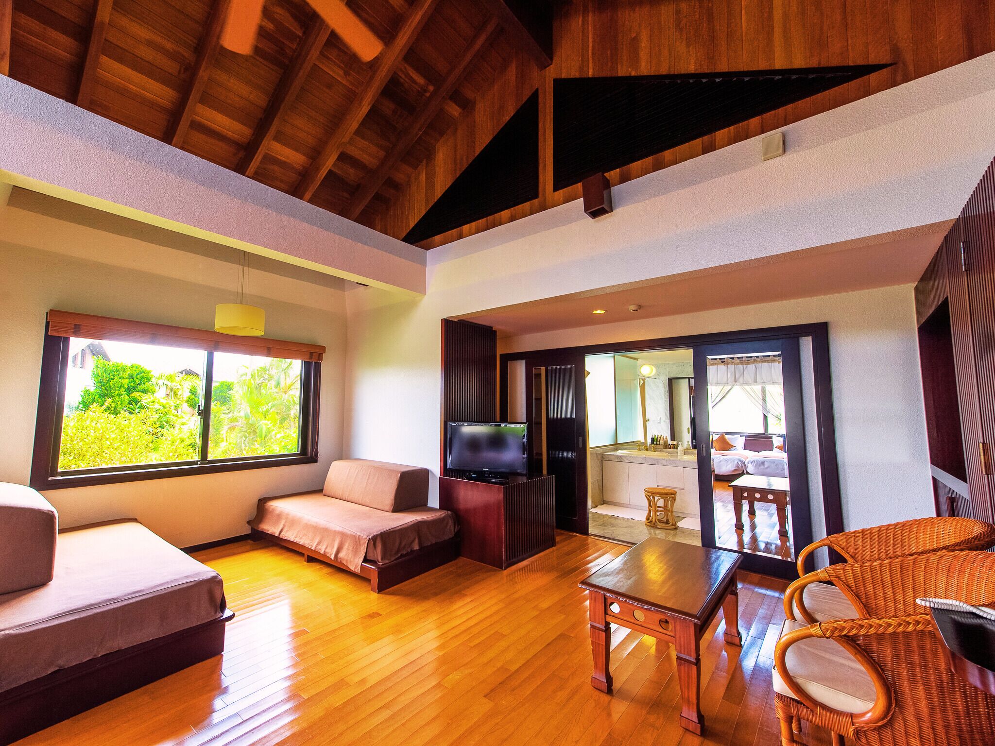 garden villa, twin bed, with private terrace, non smoking | 1 bedroom, premium bedding, in-room safe, desk