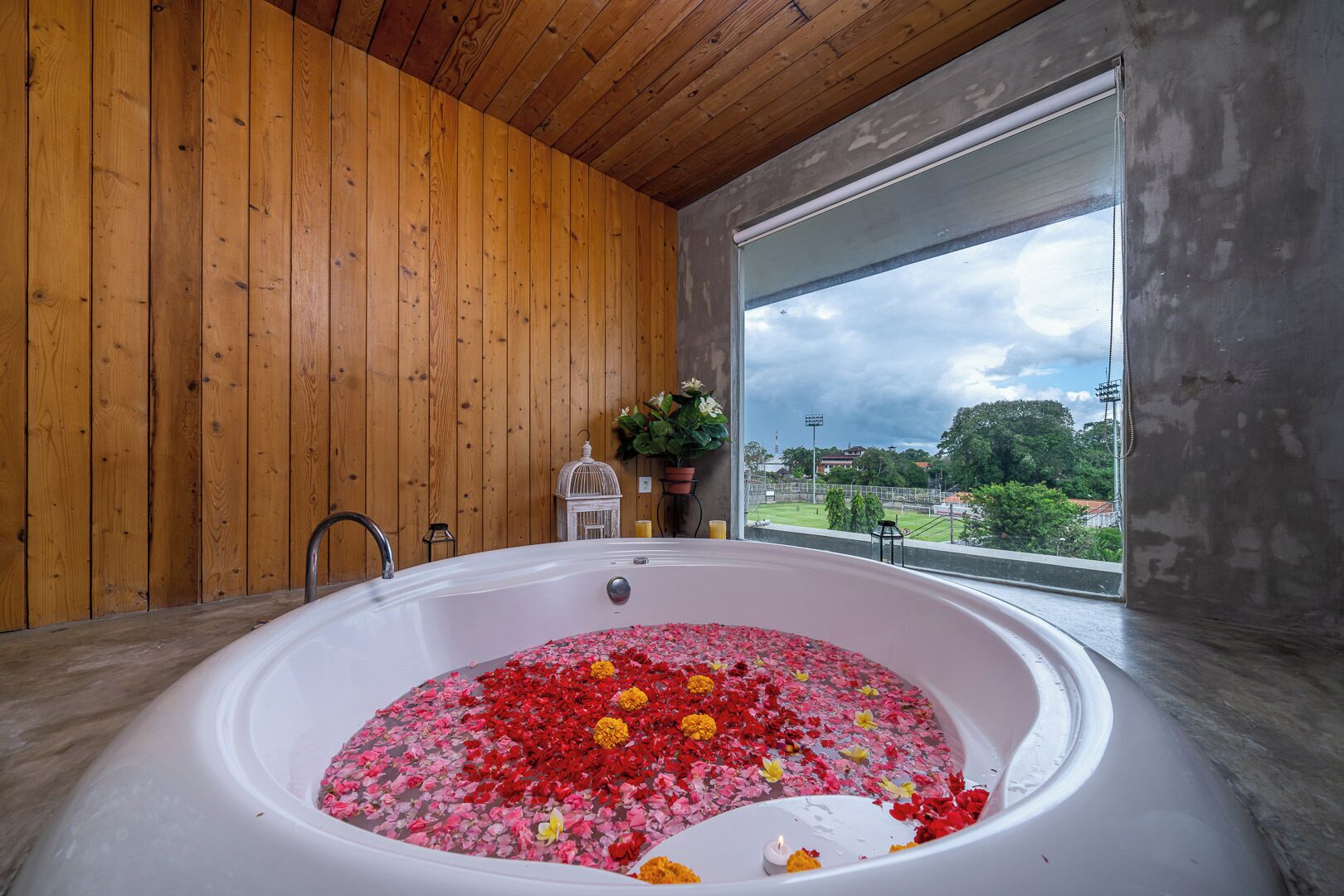 Body treatments, body scrubs, facials, manicures and pedicures, massages