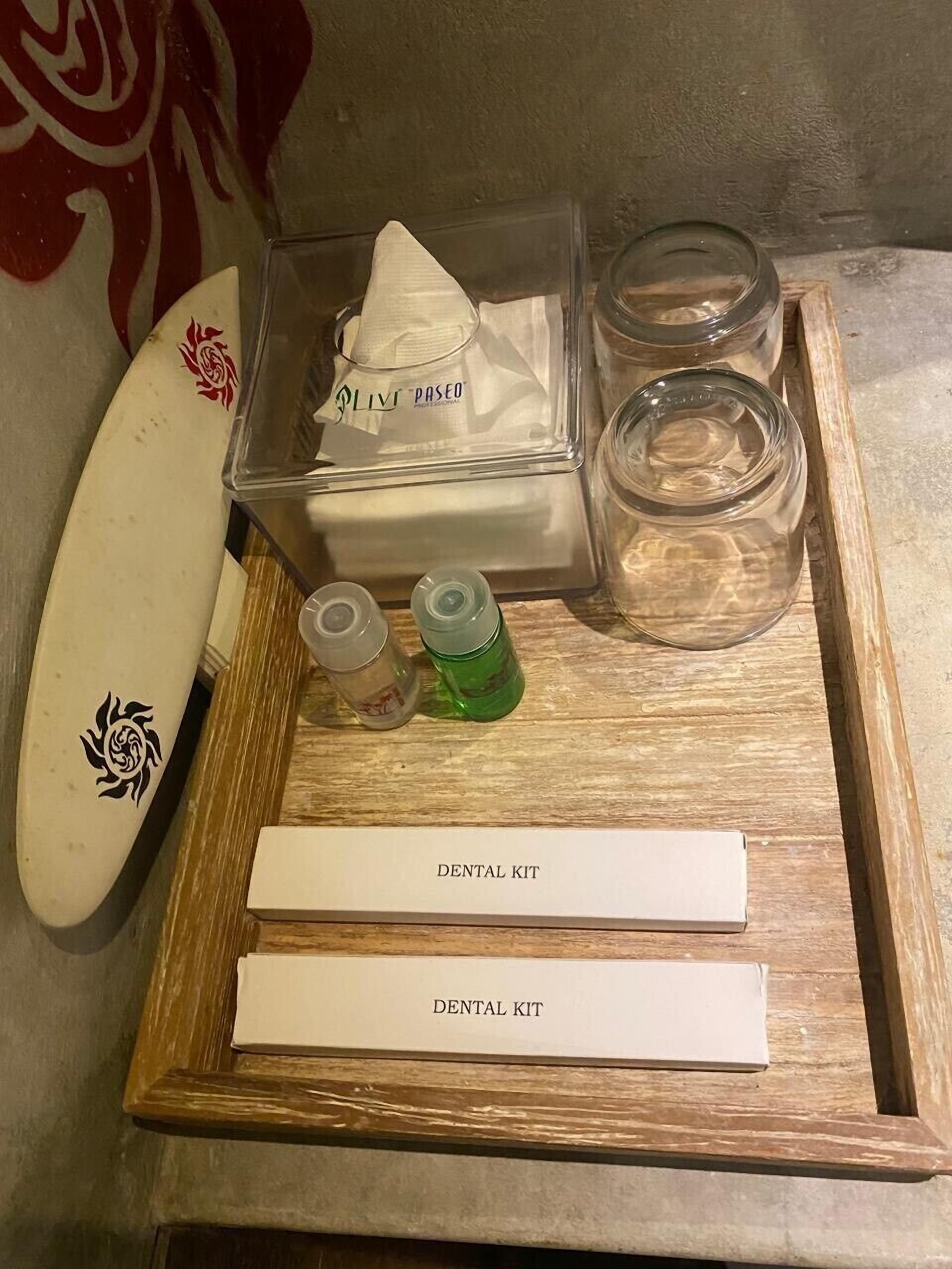 shower, free toiletries, hair dryer, slippers