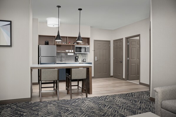 Suite, 1 Bedroom | Down comforters, desk, laptop workspace, blackout drapes