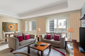In-room safe, individually furnished, desk, laptop workspace - Marriott Executive Apartments City Center Doha (Doha)
