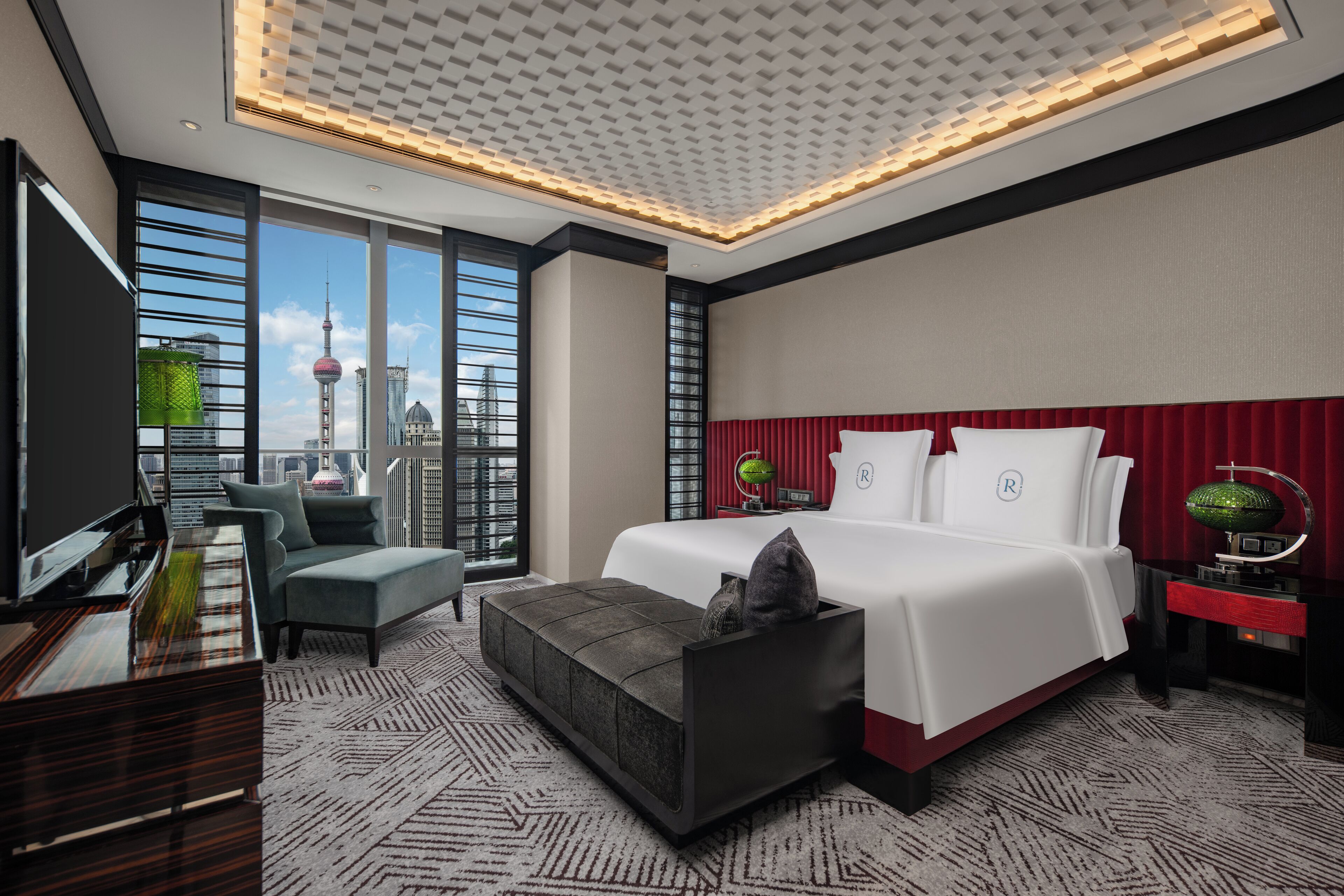 Suite, 2 habitaciones (Pearl River View) | Ropa de cama de alta calidad, edredón y minibar 