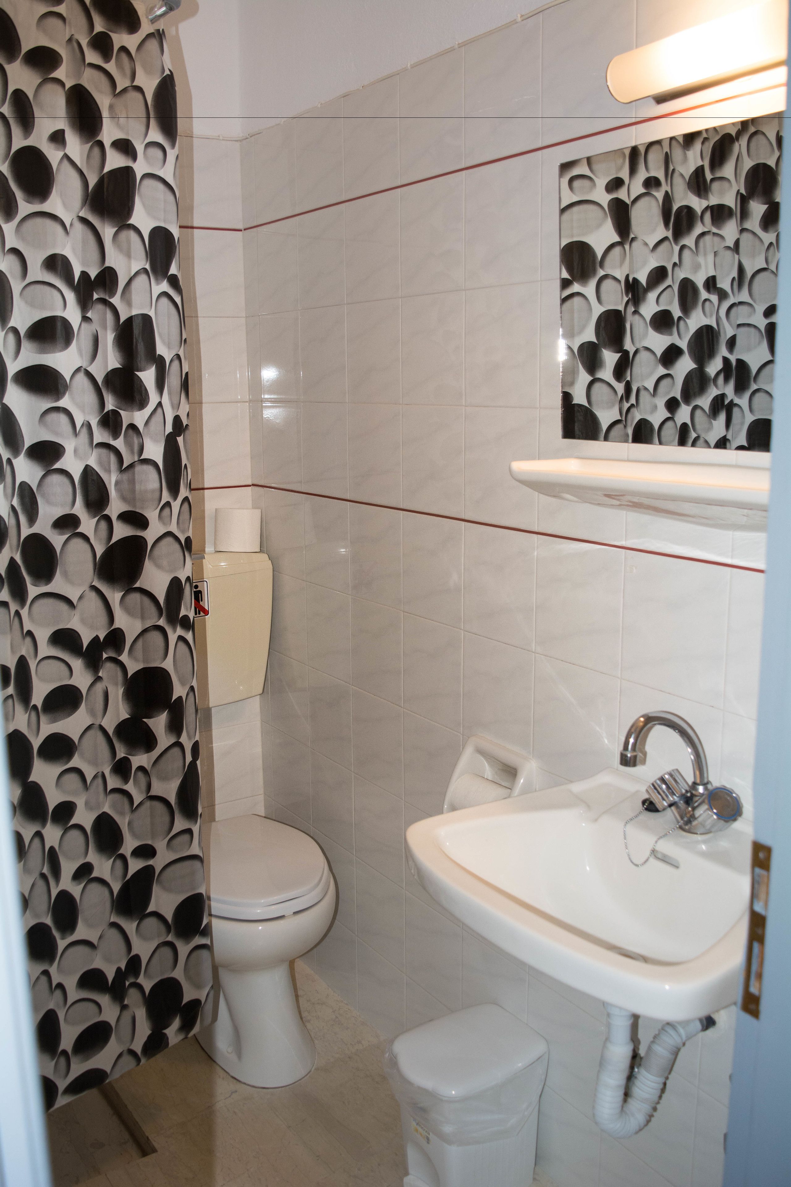 standard room | bathroom | shower, free toiletries, hair dryer, towels
