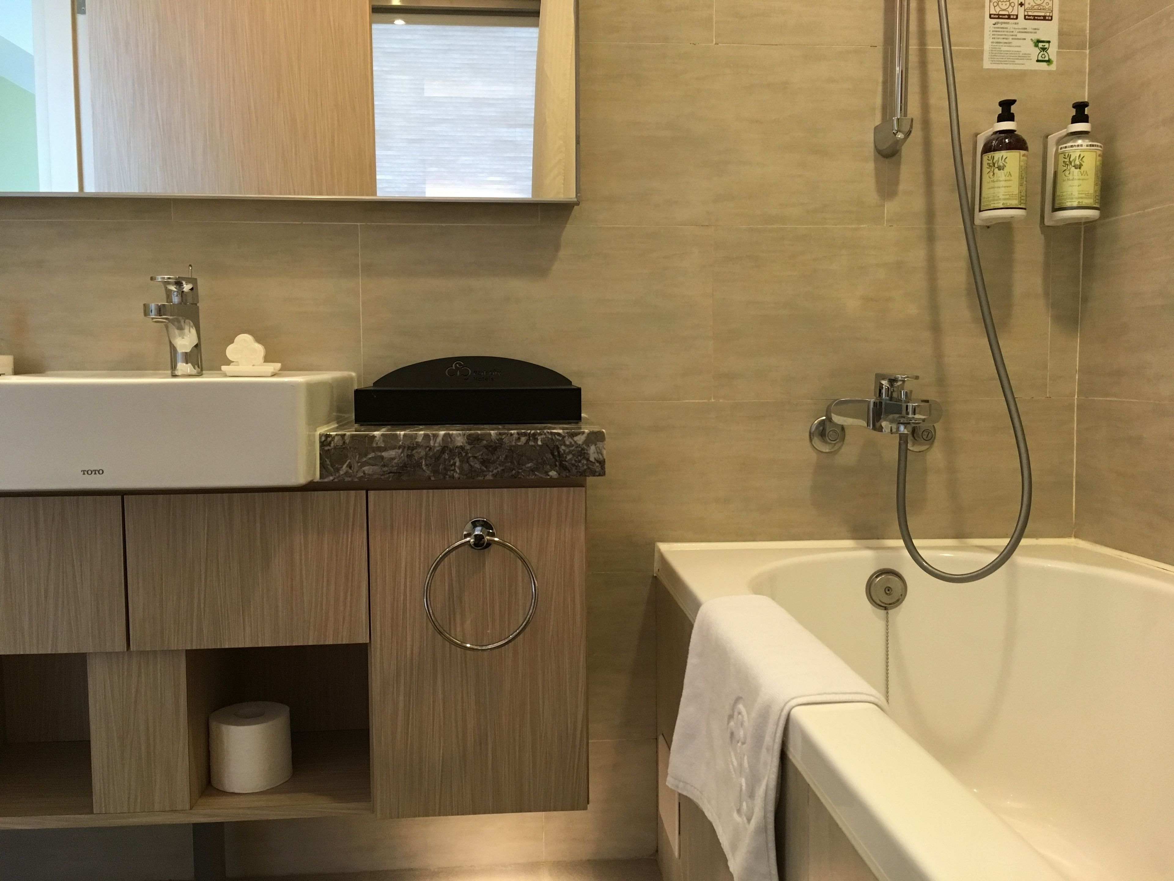 family room, 2 double beds | bathroom | free toiletries, hair dryer, slippers, towels