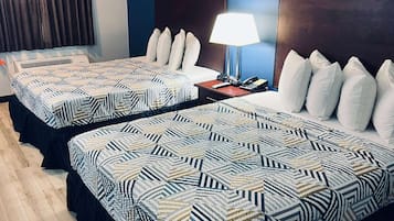 Room, 2 Queen Beds, Non Smoking | Desk, soundproofing, iron/ironing board, free WiFi