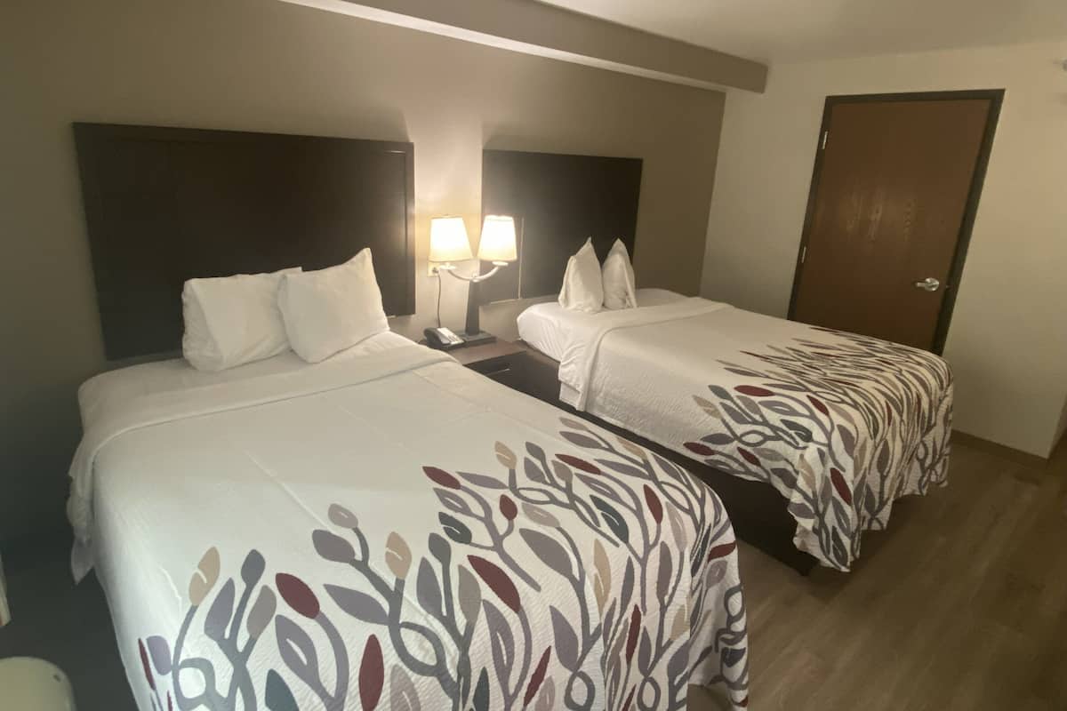 Standard Room, 2 Katil Kelamin (Double), Non Smoking | Gebar bulu kapas, tilam berlapik, meja, ruang kerja komputer riba
