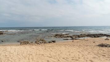 On the beach, white sand, fishing