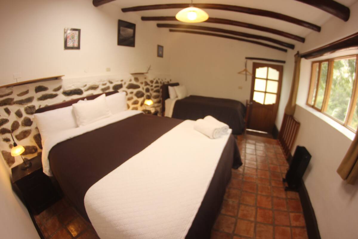 Family Triple Room, Mountain View (Private Garden)