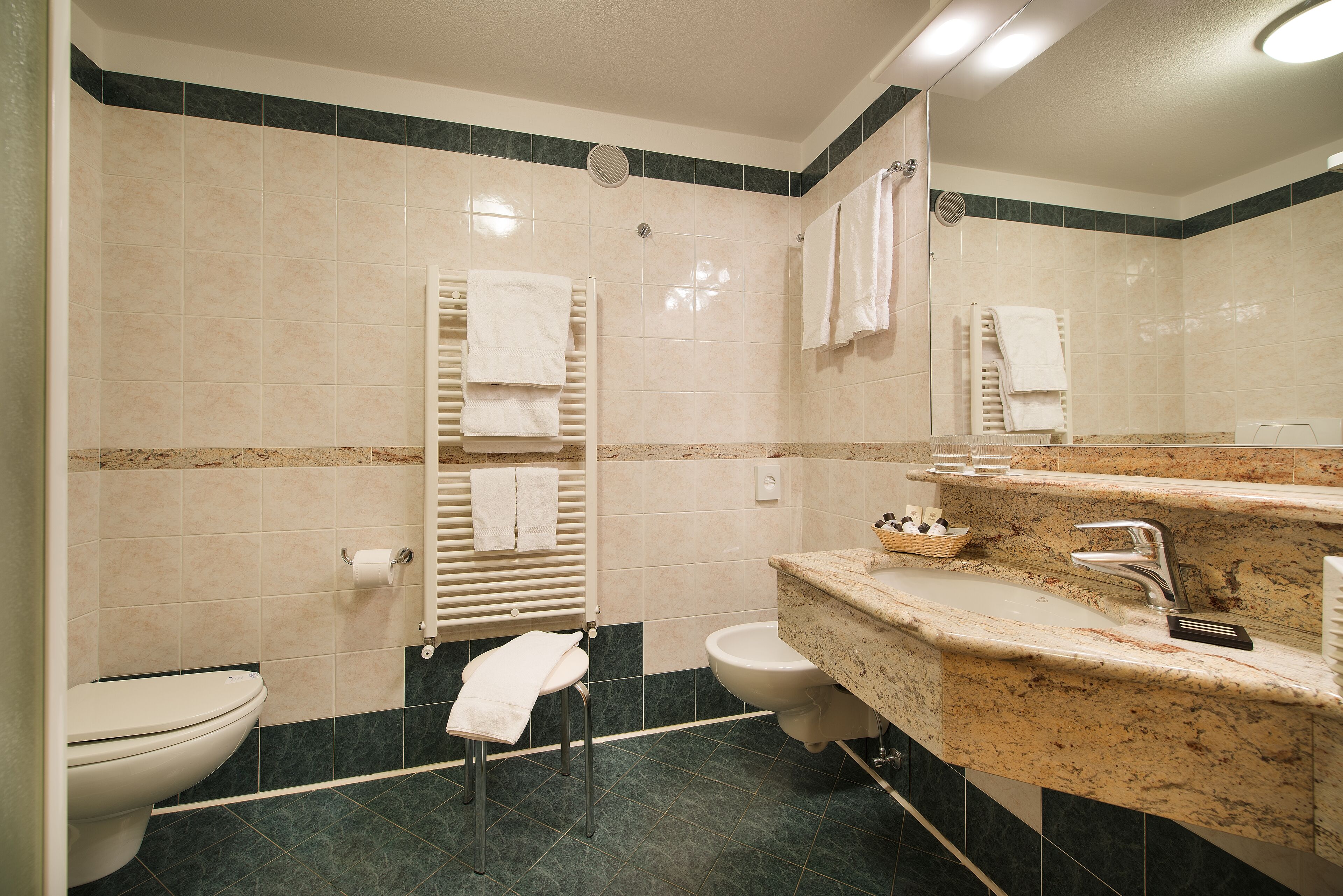 shower, free toiletries, hair dryer, bathrobes