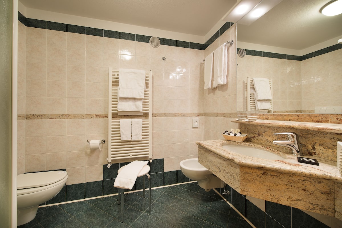 shower, free toiletries, hair dryer, bathrobes