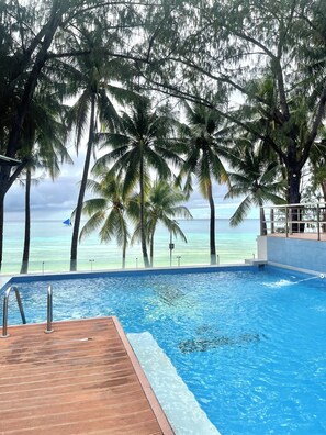2 outdoor pools, open 9:00 AM to 8:00 PM, pool umbrellas, sun loungers - La Carmela De Boracay Resort Hotel (Boracay Island)