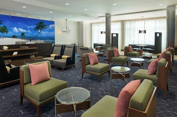 Hotel entrance and lobby at Courtyard by Marriott Miami Homestead