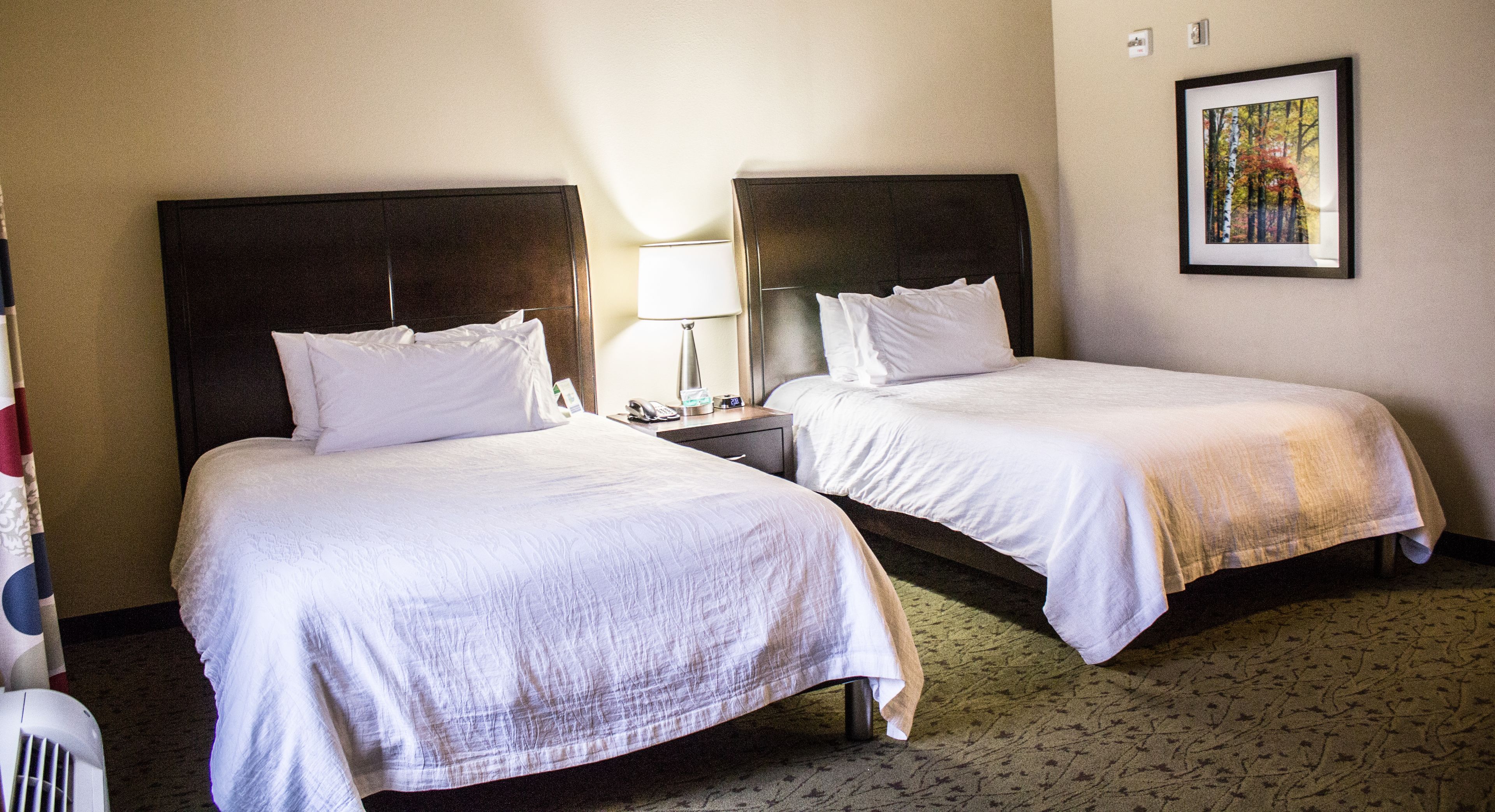 desk, blackout curtains, iron/ironing board, free cots/infant beds