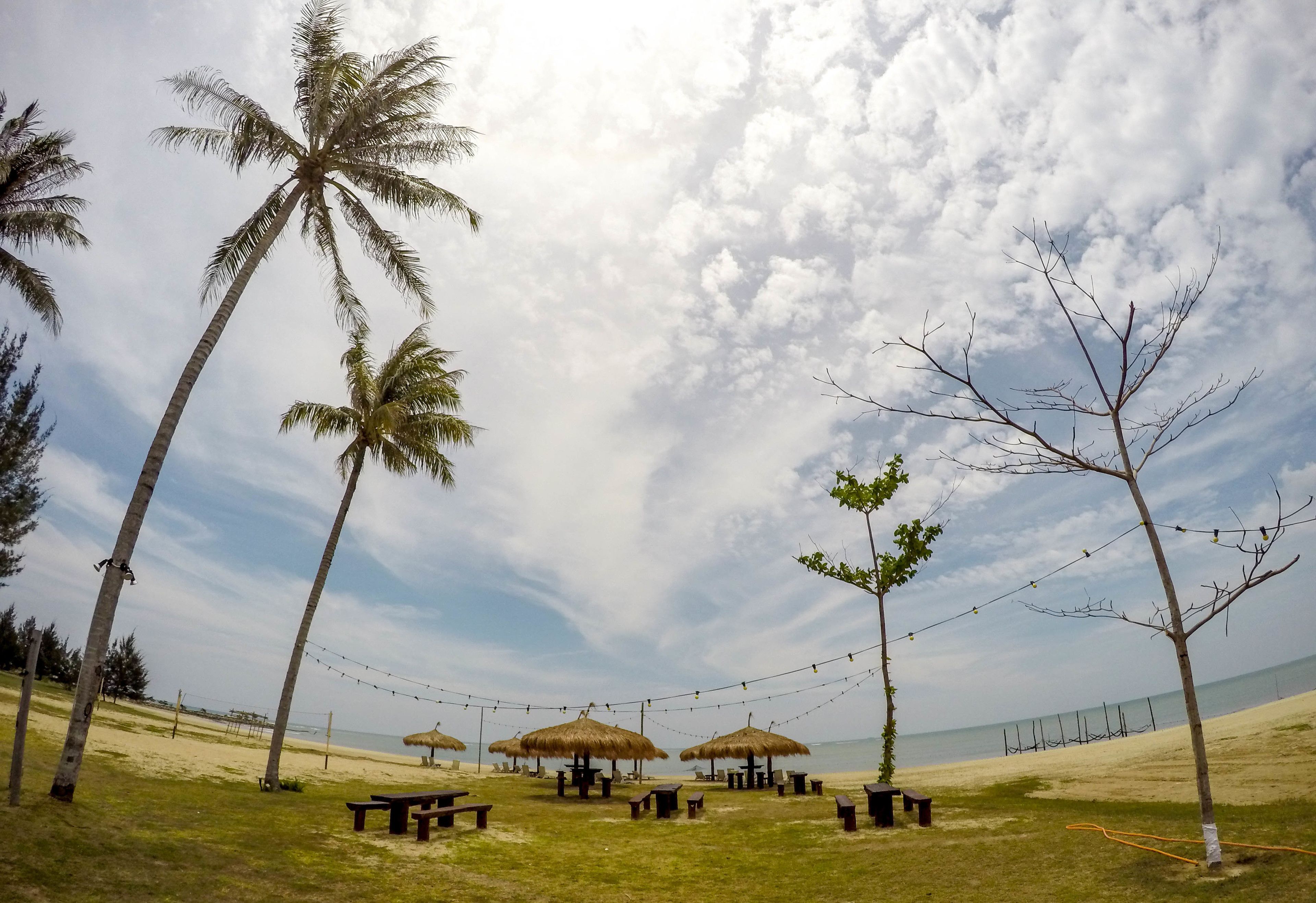 Playa privada, camastros, sombrillas y toallas de playa 