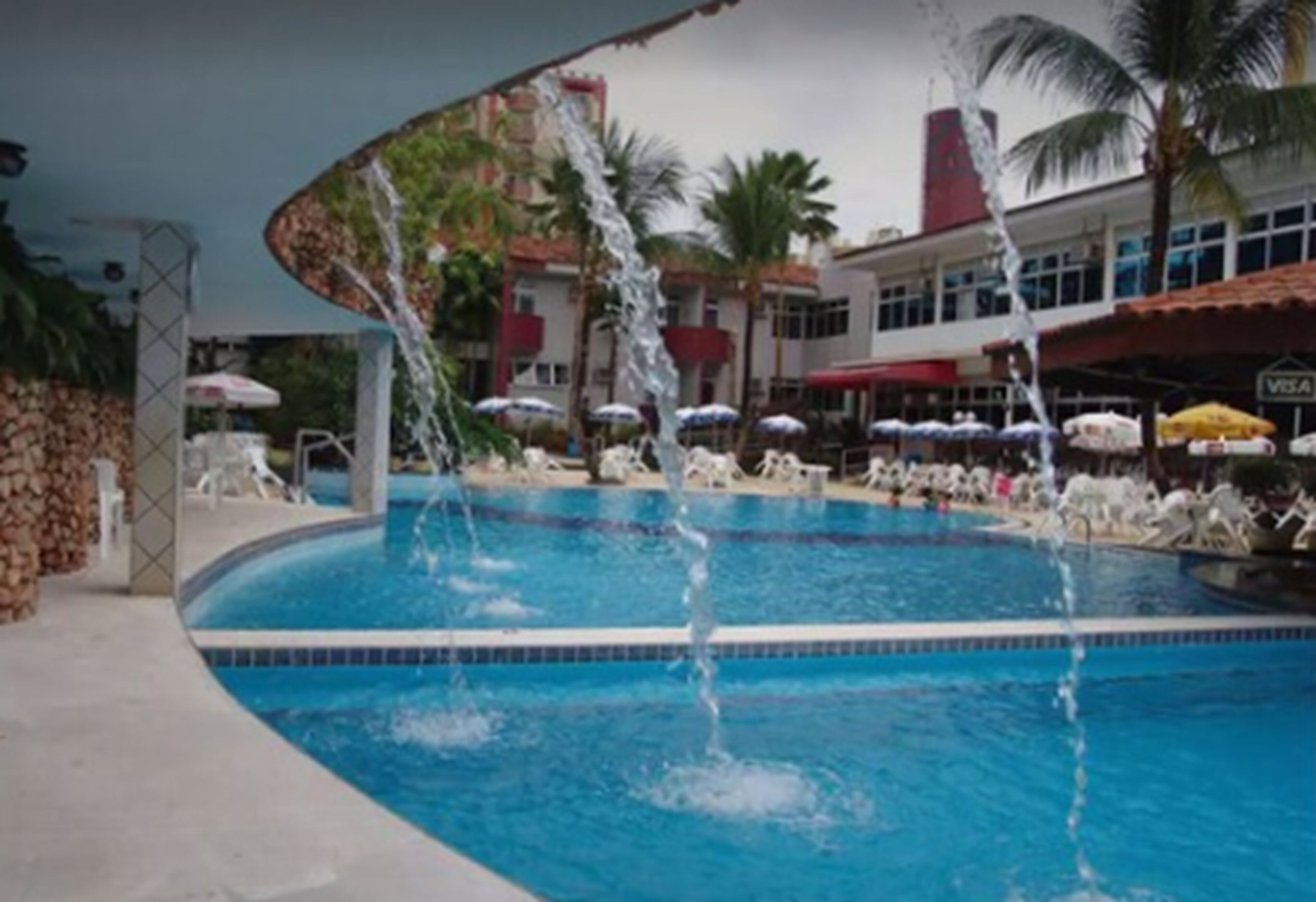 2 outdoor pools, pool umbrellas, pool loungers