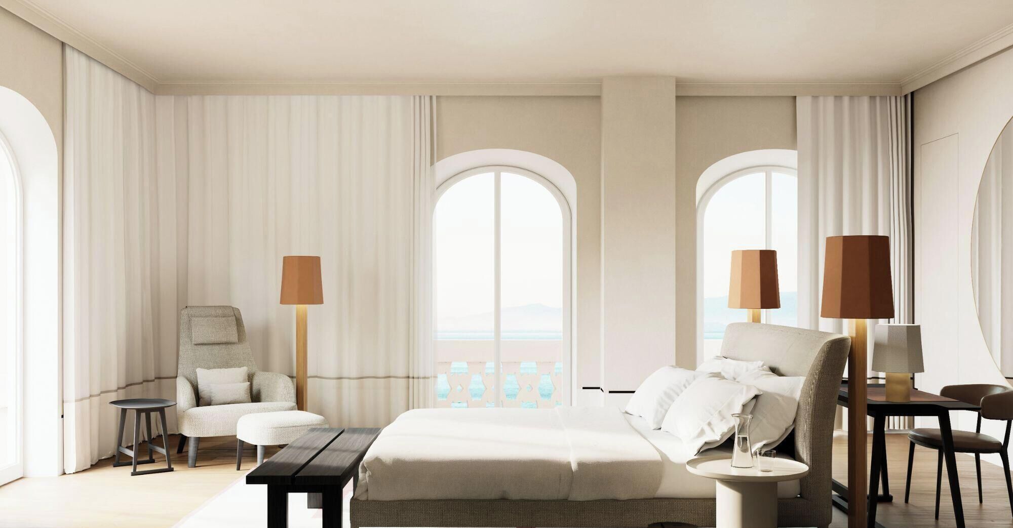 Prestige Sea View | أغطية فراش متميزة وميني بار وخزنة داخل الغرفة ومكتب