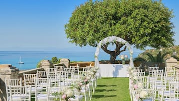Outdoor wedding area