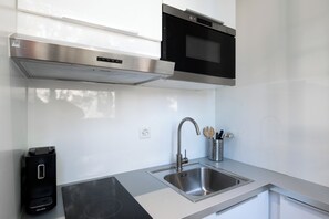 Estúdio | Cozinha privada | Máquina de café expresso, cafeteira/chaleira