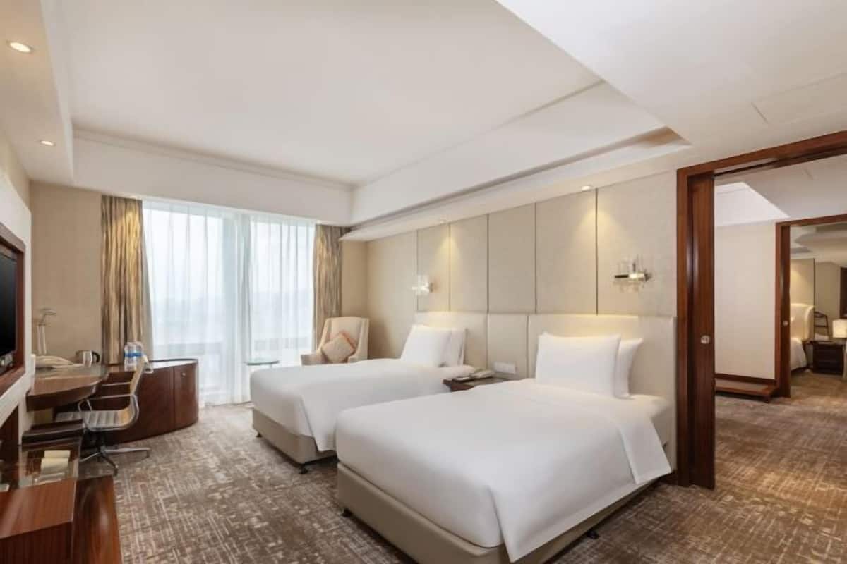 Biancheria da letto di alta qualità, copriletto in piuma, minibar