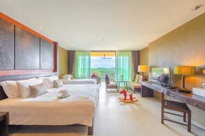 Grand Deluxe Triple | Seprai premium, selimut bulu angsa, dan tempat tidur Select Comfort