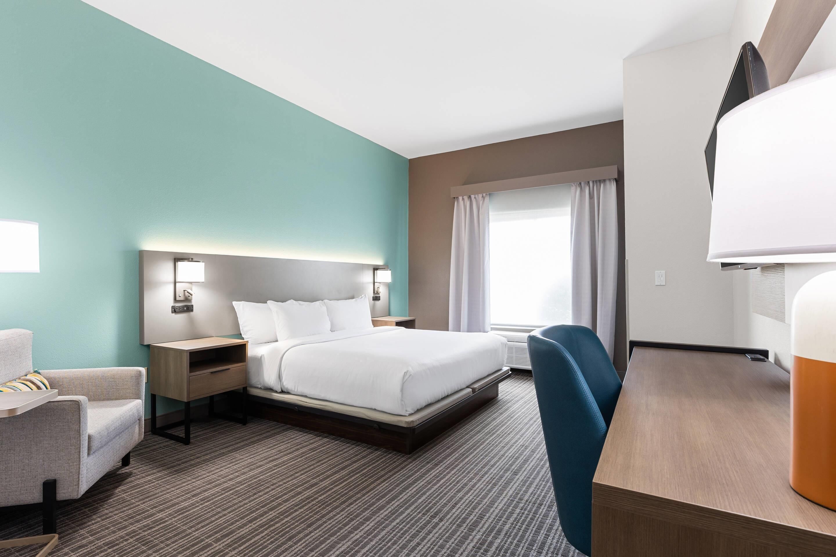 Chambre, 1 très grand lit, accessible aux personnes à mobilité réduite, non-fumeur