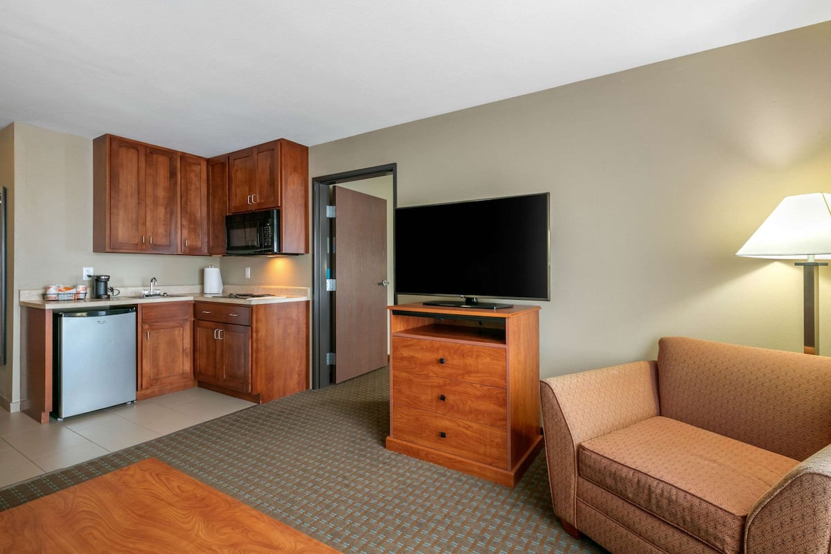 suite, 1 king bed, non smoking | premium bedding, in-room safe, desk, laptop workspace