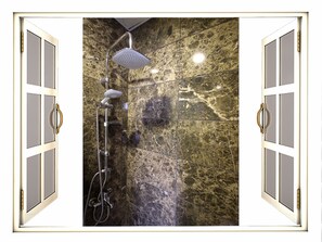 Shower, rainfall showerhead, free toiletries, hair dryer - Venus Hotel Taksim (Istanbul)