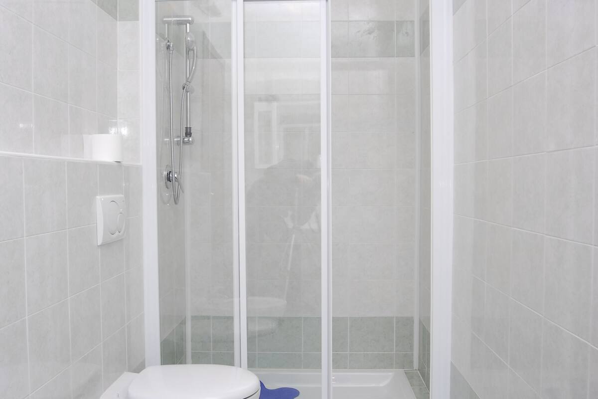 standard double room, garden view | bathroom | shower, free toiletries, hair dryer, bidet