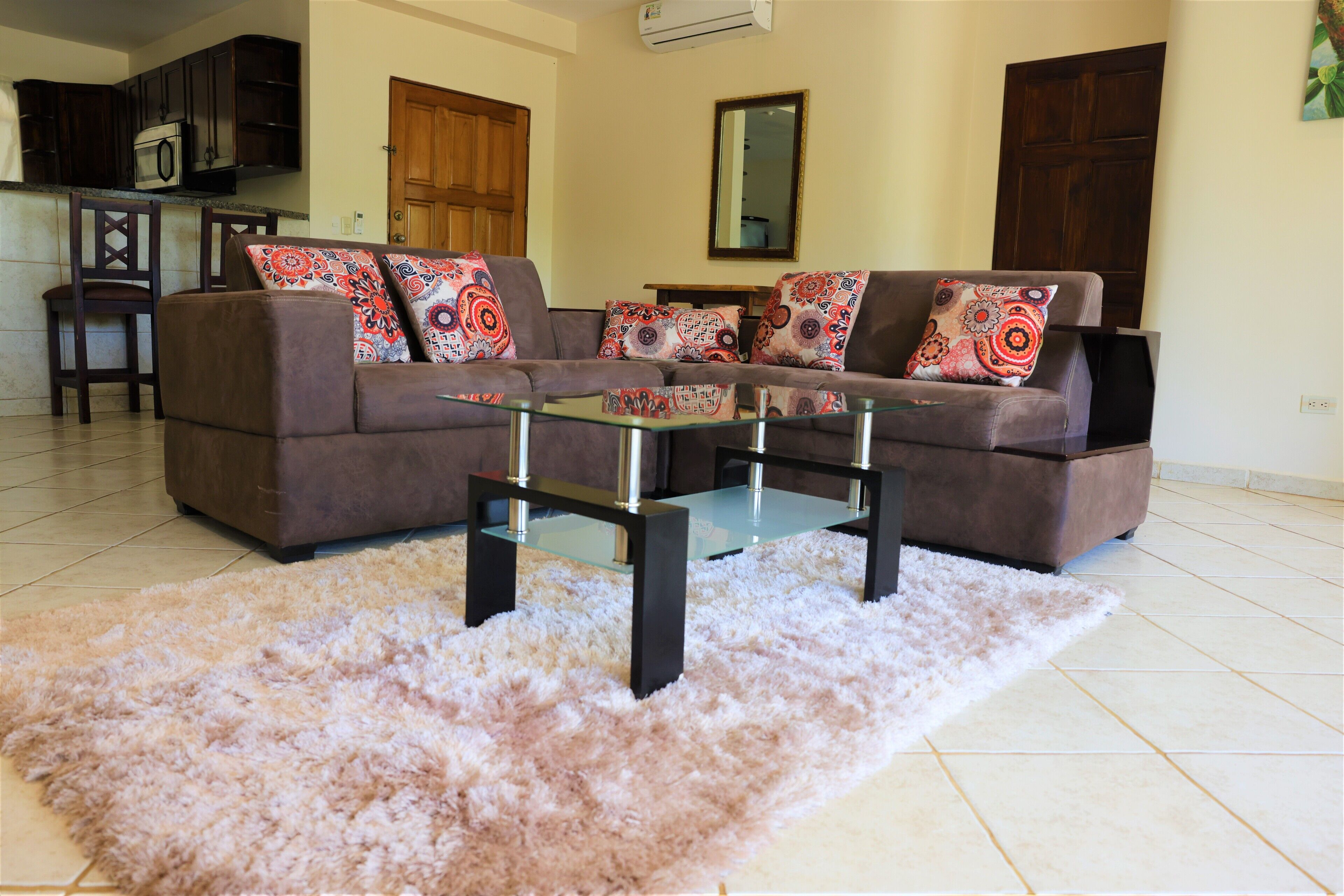 beachfront suite | living area | 32-inch plasma tv with satellite channels, tv