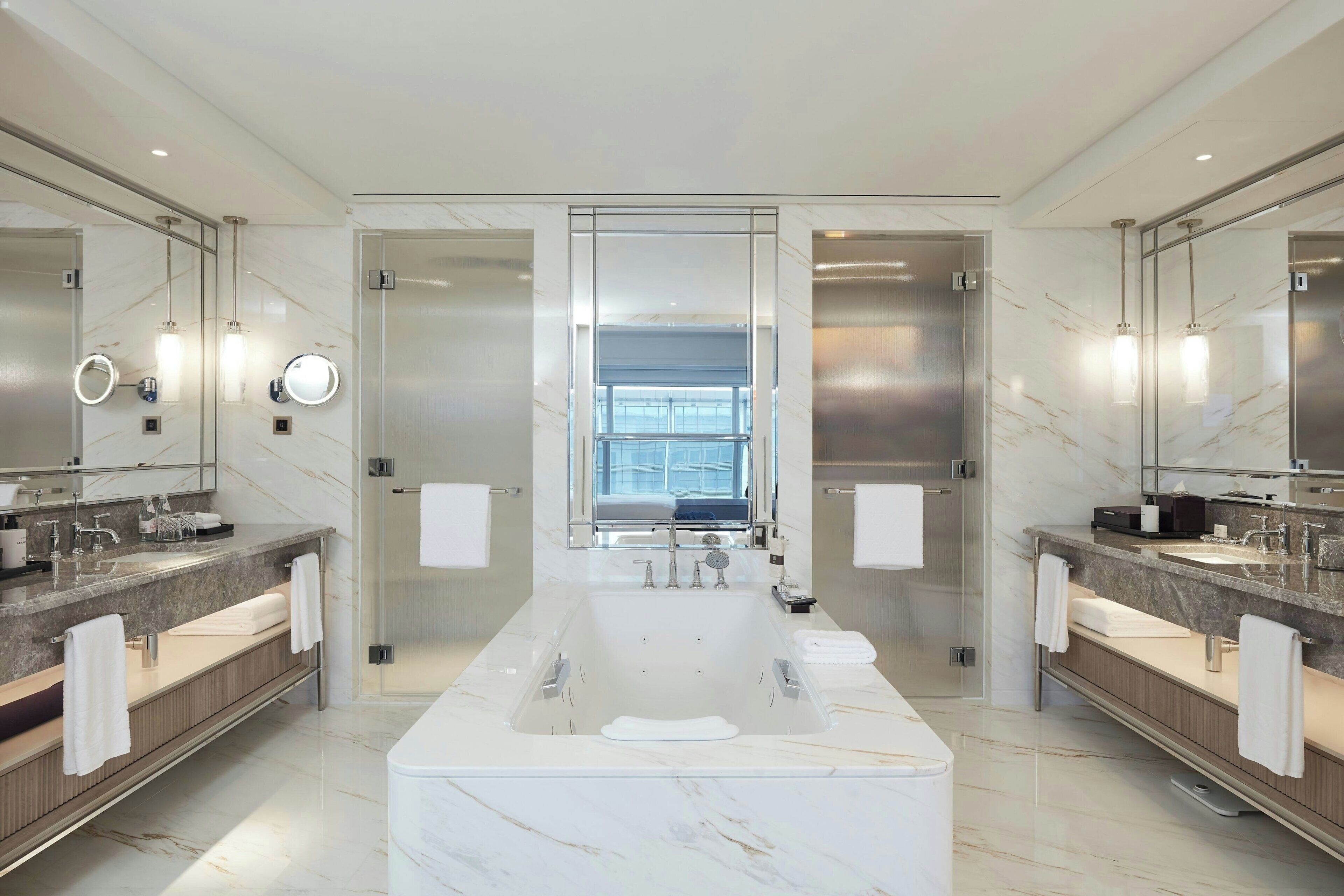 suite, 2 bedrooms, non smoking, city view | bathroom | separate bathtub and shower, deep-soaking bathtub, designer toiletries