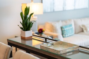 Luxury 3 Bedroom Home | Living area | 55-inch LED TV with cable channels, TV, DVD player