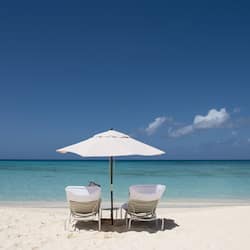 On the beach, free beach cabanas, sun-loungers, beach umbrellas