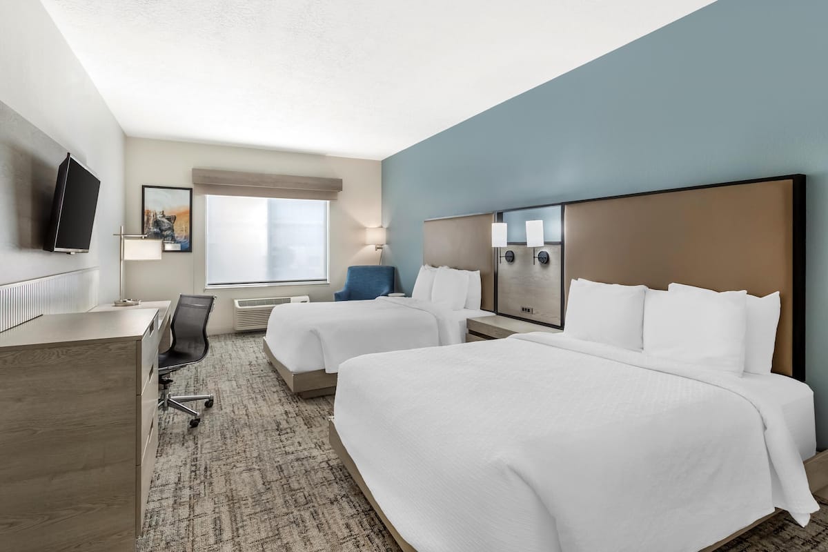 Premium bedding, pillow-top beds, in-room safe, desk