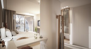 Een douche, gratis toiletartikelen, een haardroger, badjassen