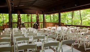 Outdoor banquet area