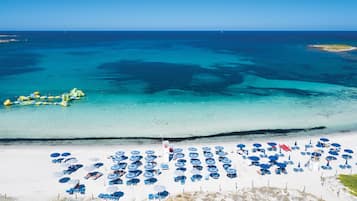 Private beach, white sand