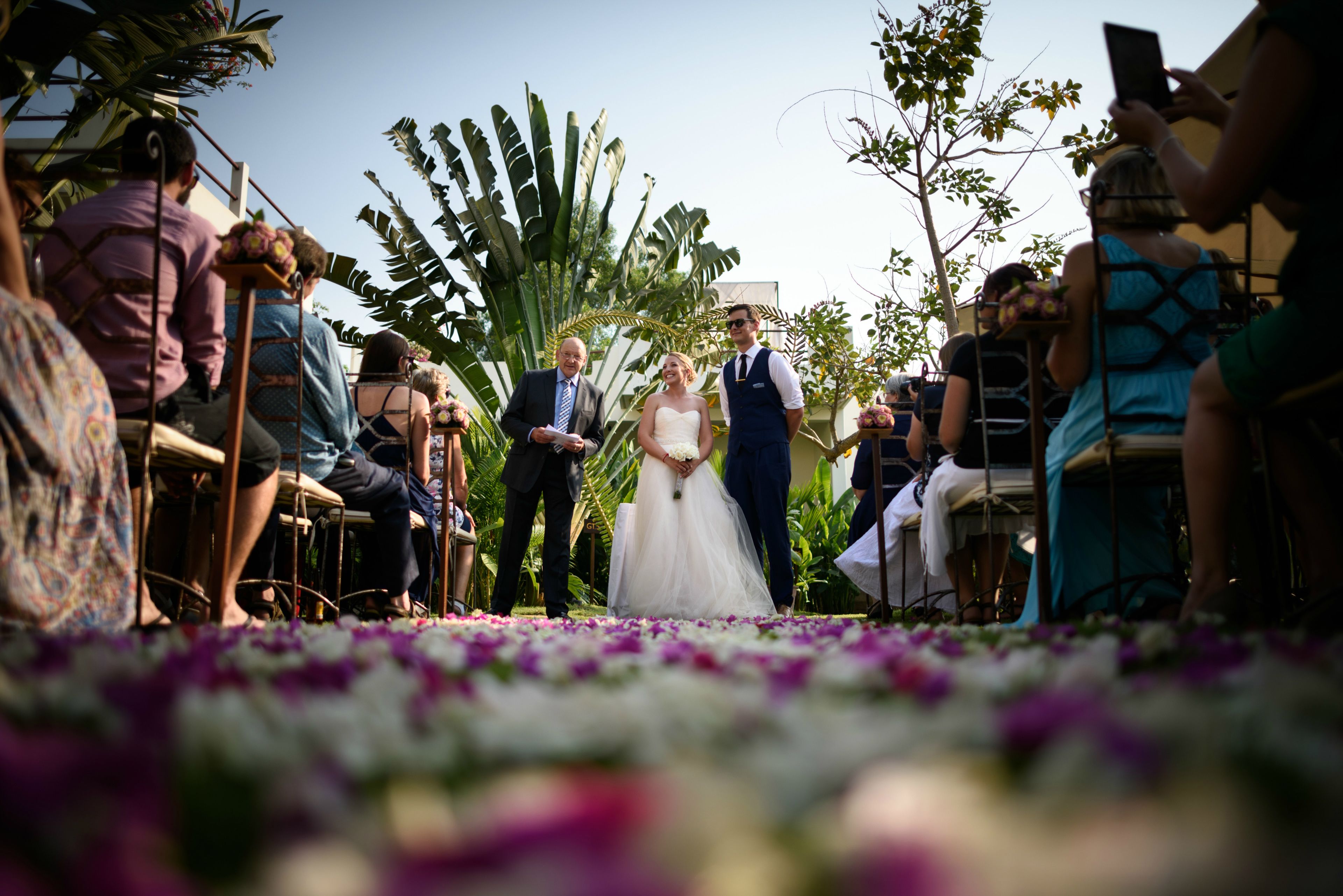 outdoor wedding area