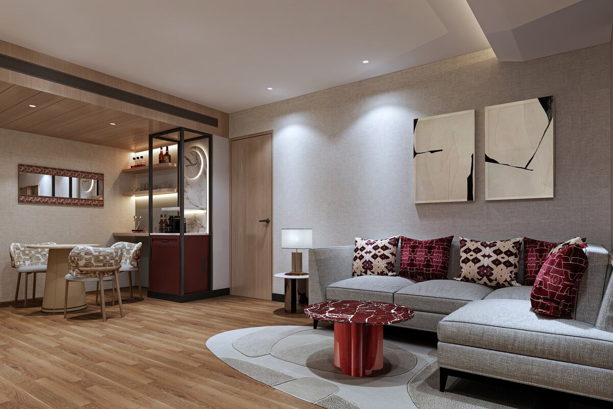 Suite presidencial | Sala d'estar | Televisor LED de 32 polzades amb canals per satèl·lit i televisor 