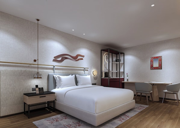 Presidential Suite | Premium bedding, memory foam beds, minibar, in-room safe - The Aarlis Hotel Panchkula, Vignette Collection by IHG (Panchkula)