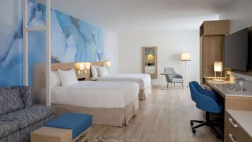Room, Accessible (2 Queen and 1 Sofa Bed, with Shower) | Premium bedding, in-room safe, individually decorated