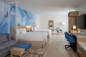 Room, Accessible (2 Queen and 1 Sofa Bed, with Shower) | Premium bedding, in-room safe, individually decorated