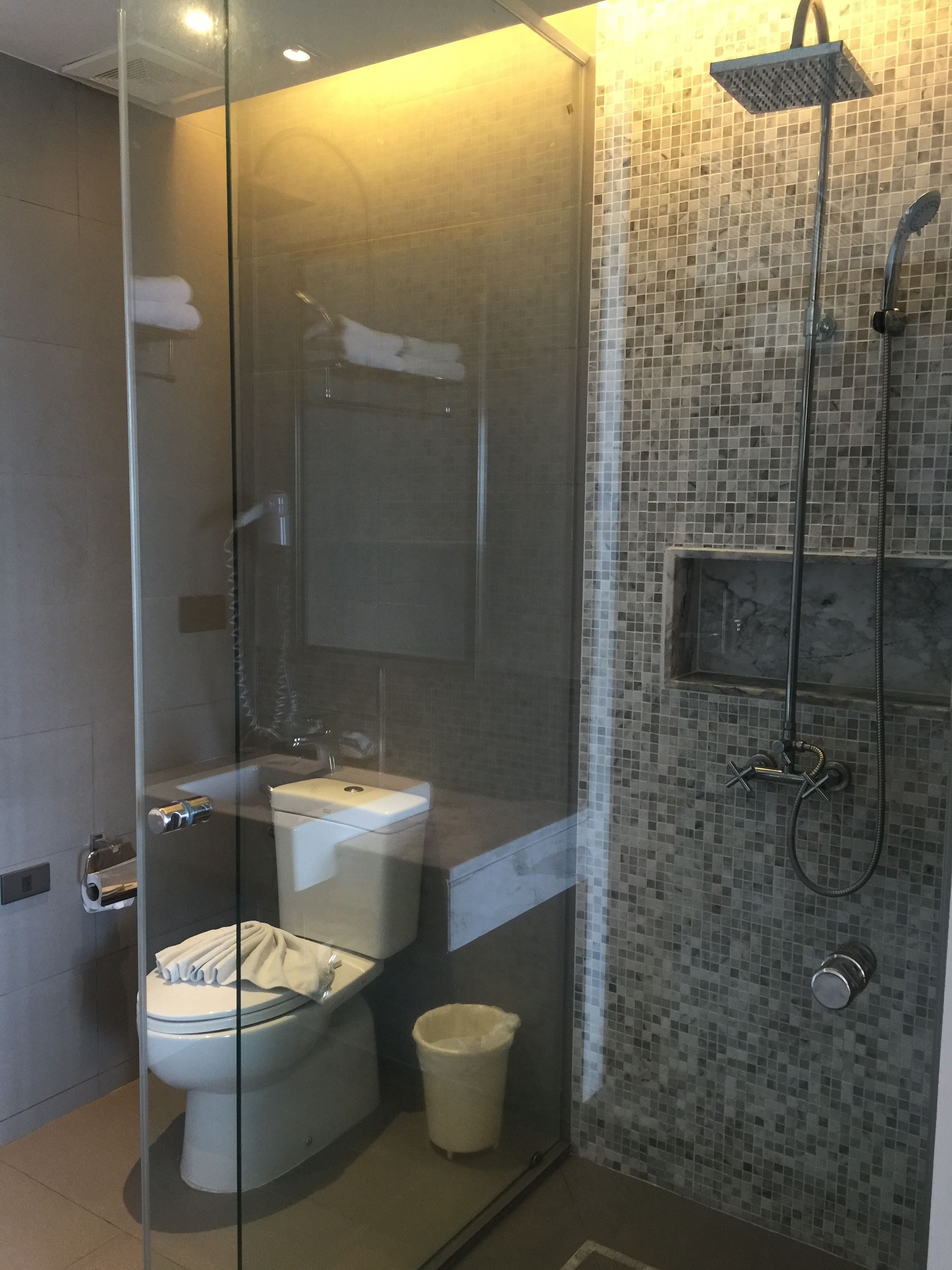 executive deluxe suite | bathroom | separate bathtub and shower, free toiletries, hair dryer, bathrobes