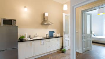 Classic Apartment, 1 Bedroom (Studencka street) | Private kitchenette | Fridge, microwave, stovetop, coffee/tea maker