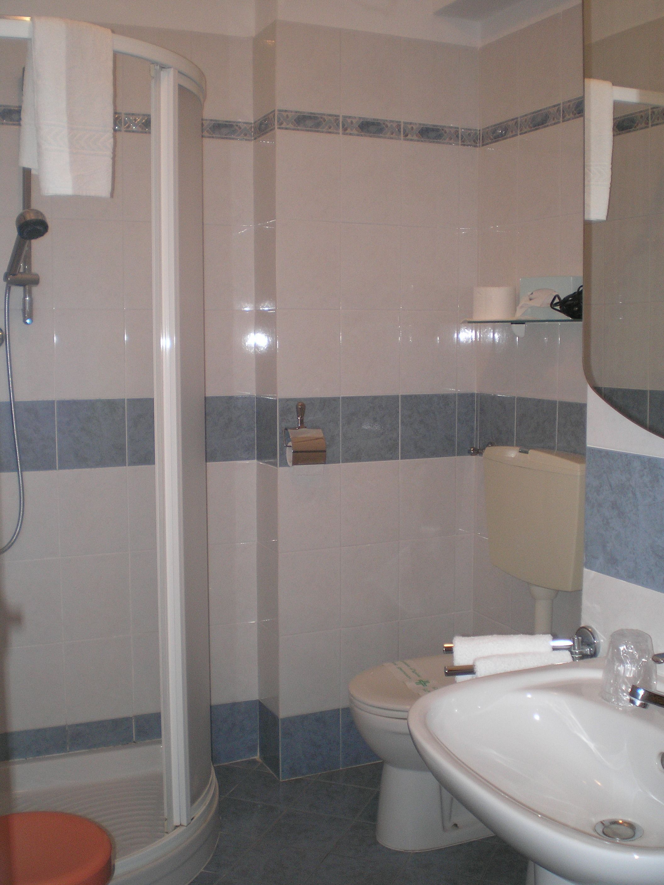 classic double room | bathroom | shower, free toiletries, hair dryer, bidet