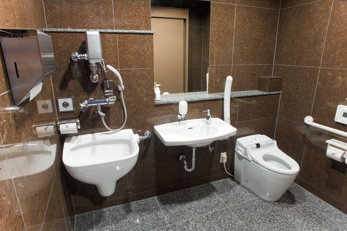 free toiletries, hair dryer, bathrobes, slippers