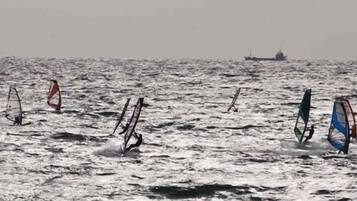 Windsurfers can enjoy the nearby waters.
