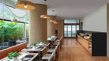 Breakfast, lunch and dinner served