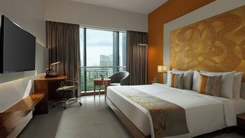 Minibar, in-room safe, desk, laptop workspace