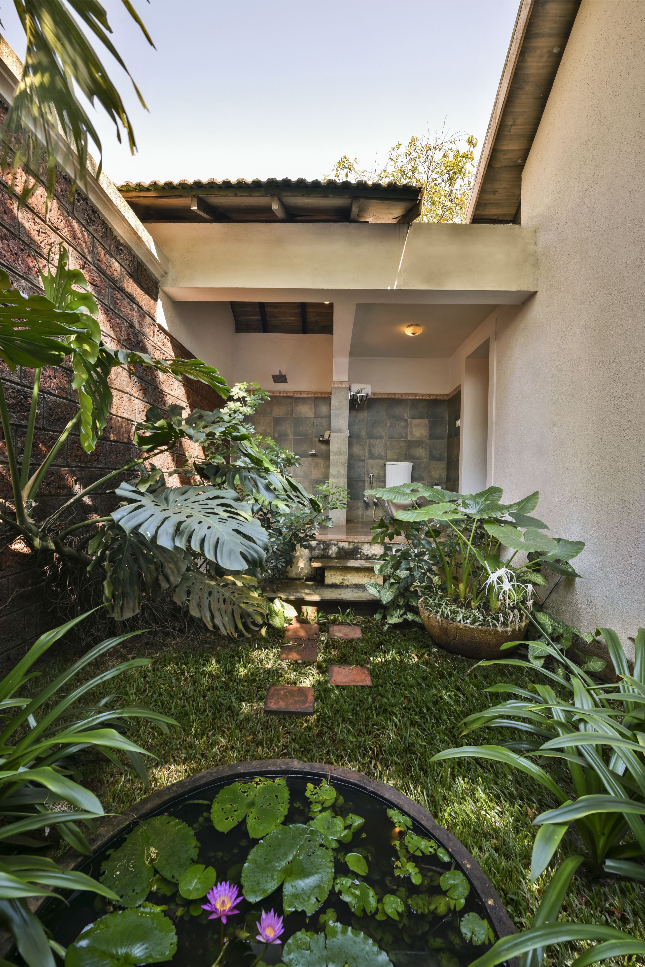 lillian cottage | bathroom | shower, rainfall showerhead, free toiletries, towels